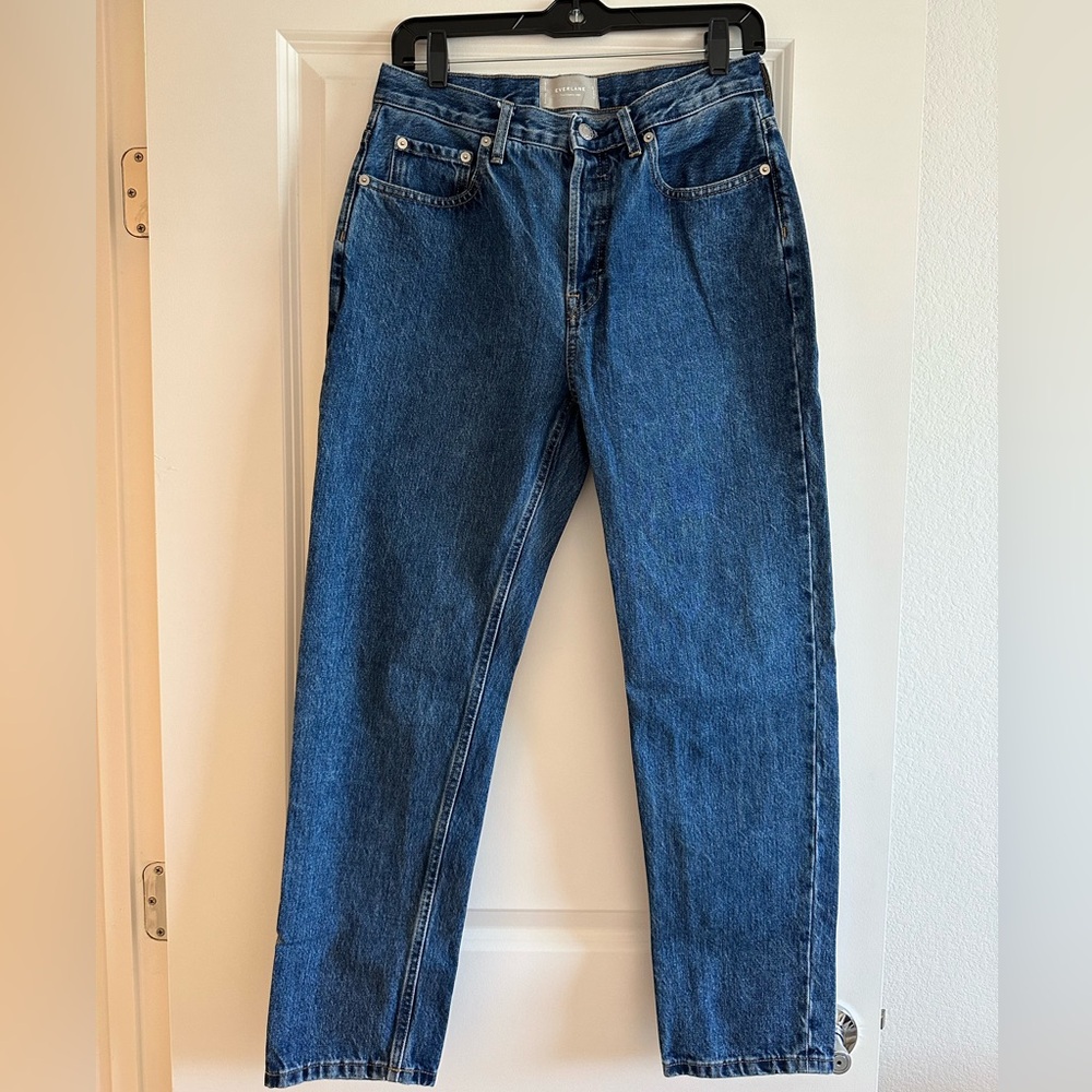 Everlane Cheeky Jeans - Dark Blue, Size 28